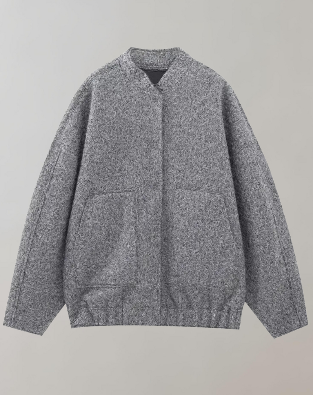 Levoire | Veste Bomber Surdimensionnée Pour Un Style Décontracté Gris