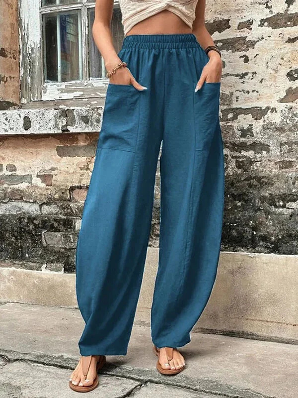 Levoire | Pantalon Baggy Pour Femmes Bleu-vert