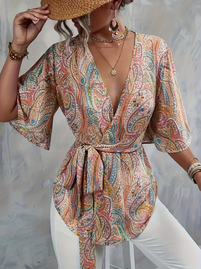 Levoire | Haut Imprimé Tendance Pour Femmes Multicolore