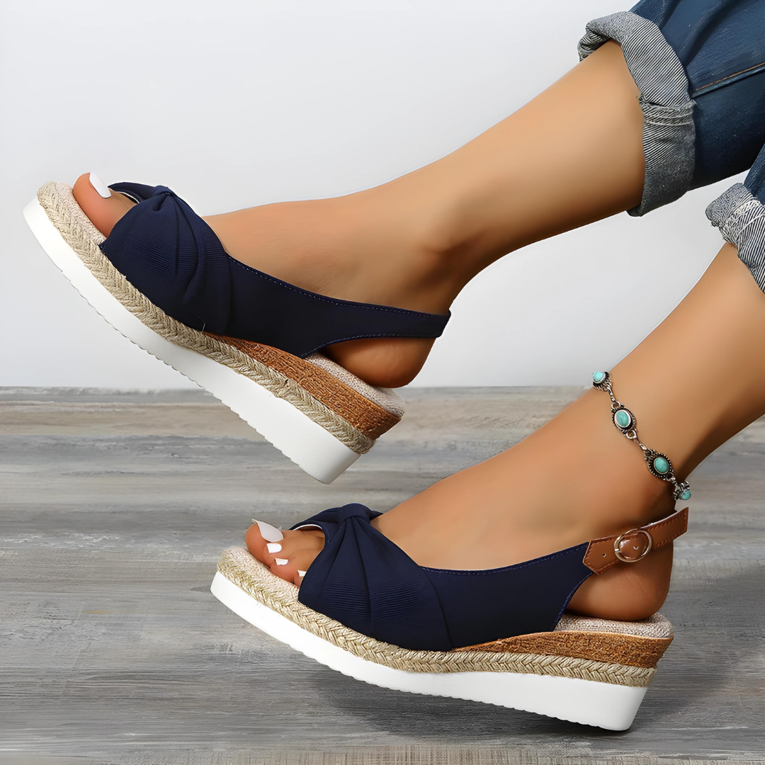Levoire | Sandales Orthopédiques À Talons Bleu