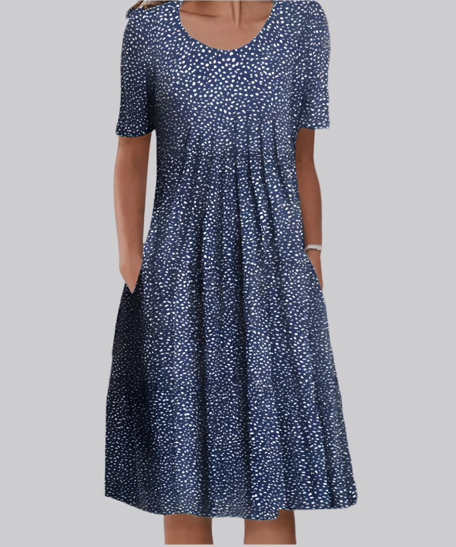 Levoire | Robe Élégante Fait Main Bleu et Blanc