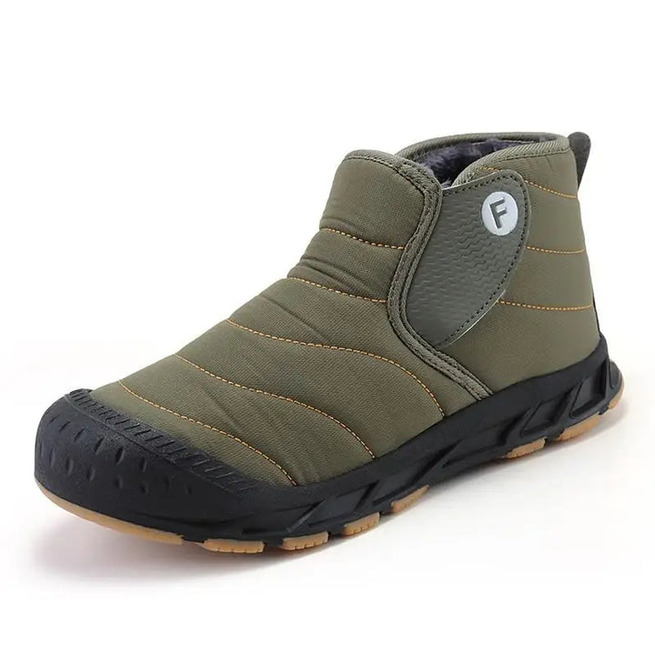 Levoire | Bottines Lisses Et Protectrices En Fausse Fourrure Vert