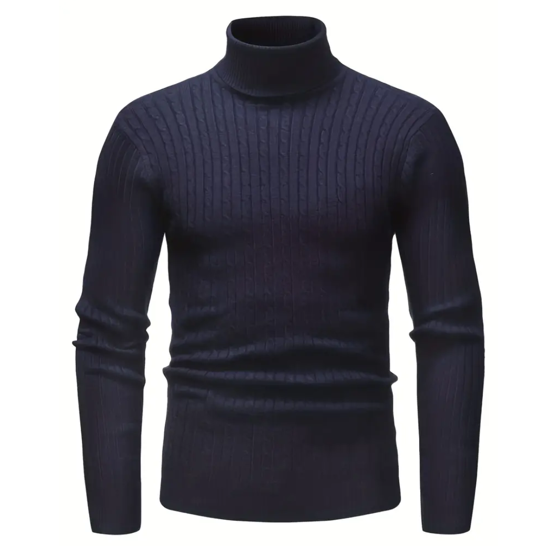 Levoire | Pull à col roulé pour hommes chaud Bleu