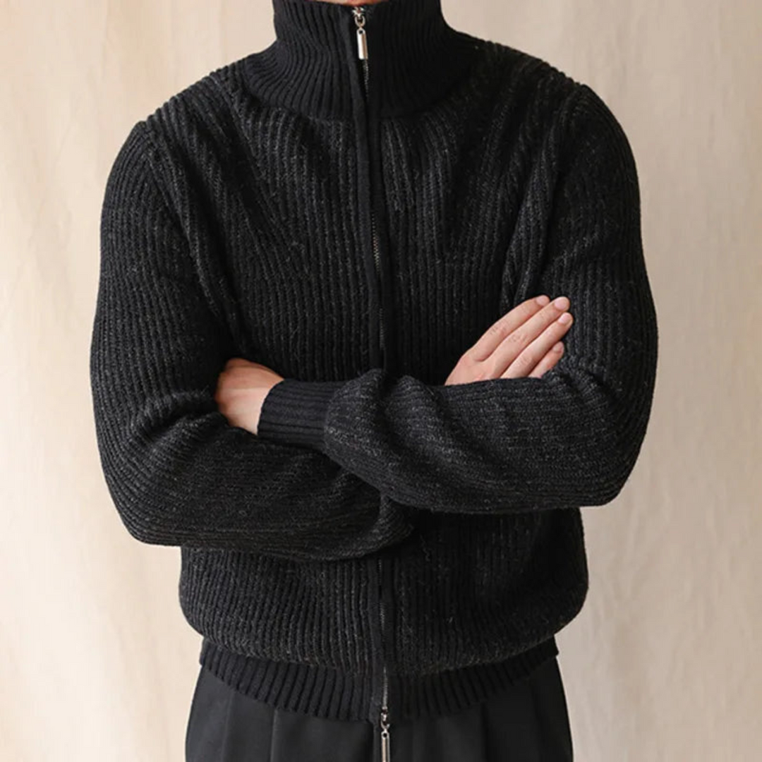 Levoire | Veste En Tricot Pour Hommes Noir