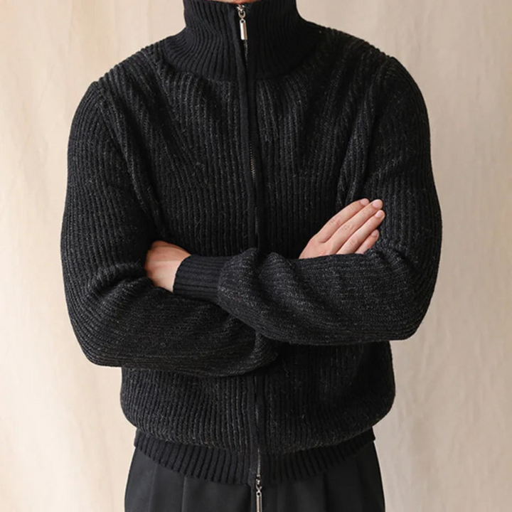 Levoire | Veste En Tricot Pour Hommes Noir