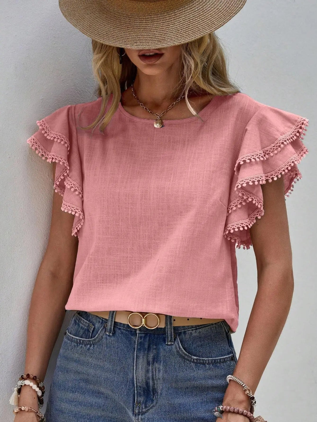 Levoire | Chemise élégante avec détails Rose