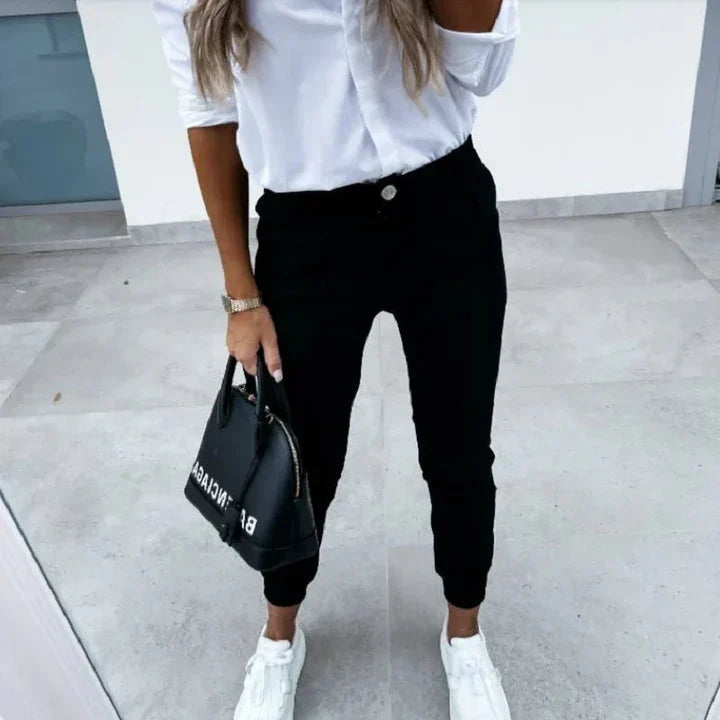 Levoire | Pantalons Stretch Décontractés Pour Femmes Noir