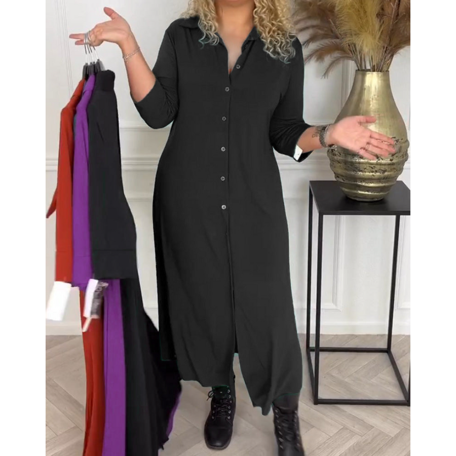 Levoire | Robe Chemise Simple Noir