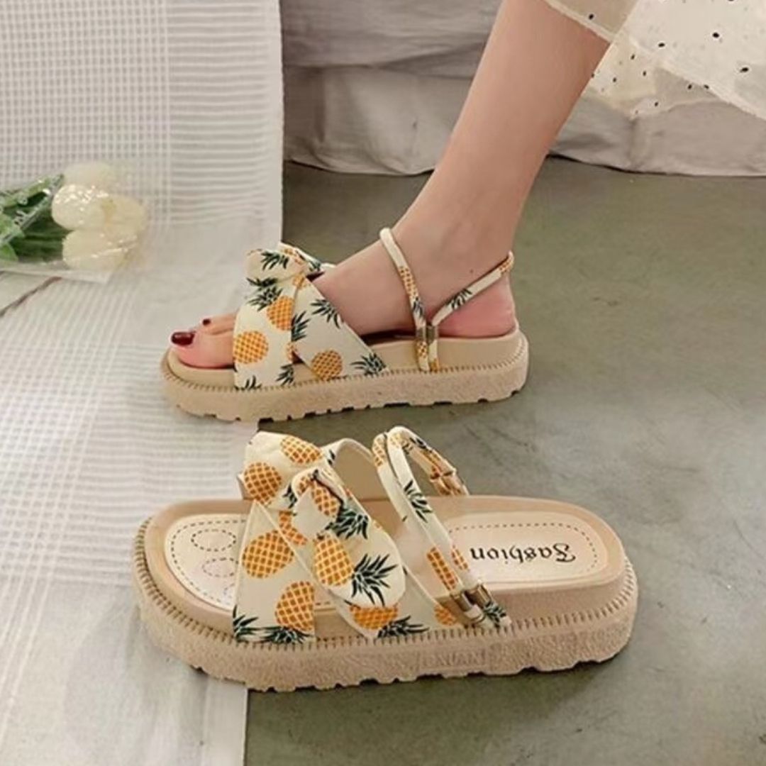 Levoire | Sandales Élégantes Pour Dames Avec Nœud Ananas