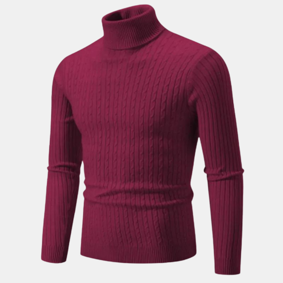 Levoire | Pull À Col Roulé Confortable Rouge vin