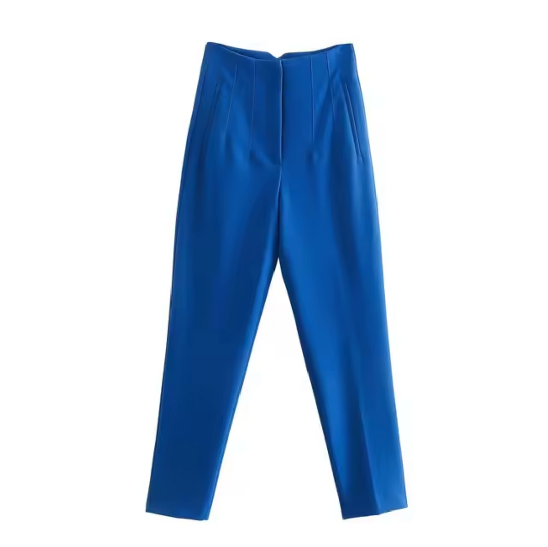 Levoire | Pantalon Cropped Taille Haute Bleu