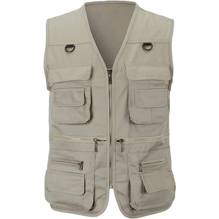 Levoire | Veste de randonnée tactique pour hommes tendance sans manches Kaki foncé