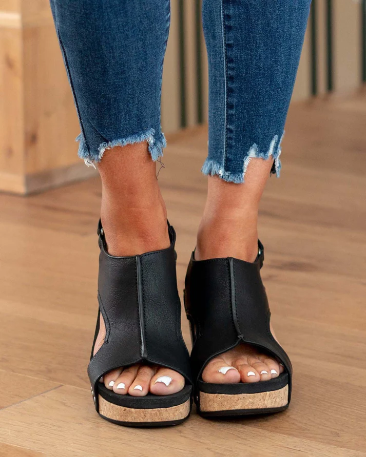 Levoire | Sandales Pour Femmes Tendance Avec Talon Compensé Et Semelle Ergonomique