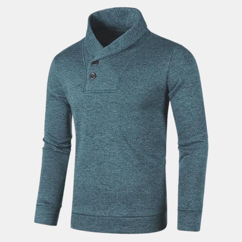 Levoire | Pull Homme Avec Col Tendance Et Coupe Confortable Bleu