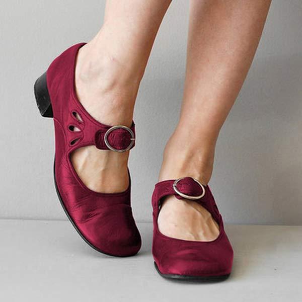 Levoire | Chaussures orthopédiques vintage à nez rond Rouge
