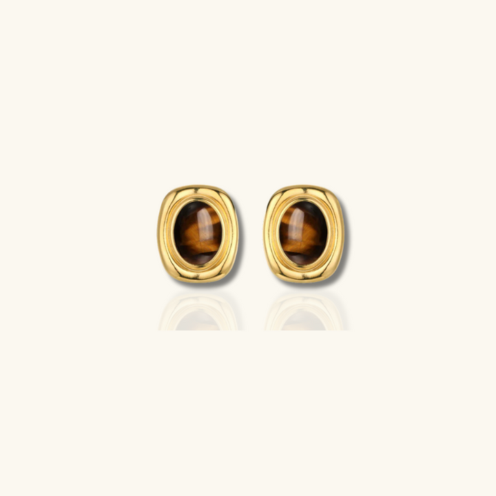 Levoire | Boucles D'Oreilles Viininkorjuu En Pierre Précieuse Or Braun
