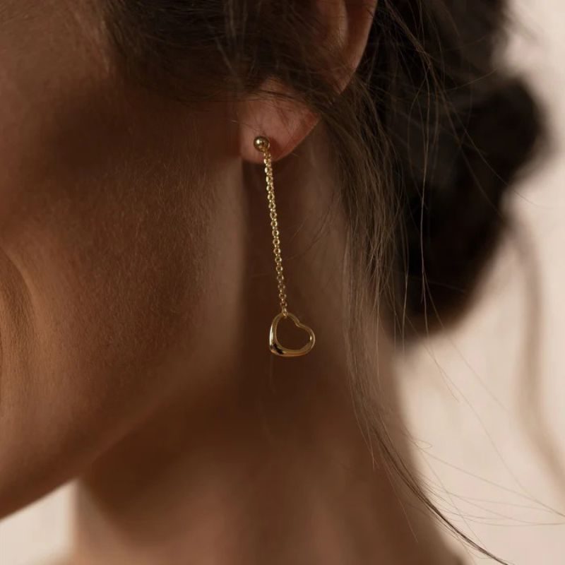 Levoire | Boucles D'Oreilles En Cœur Dorées