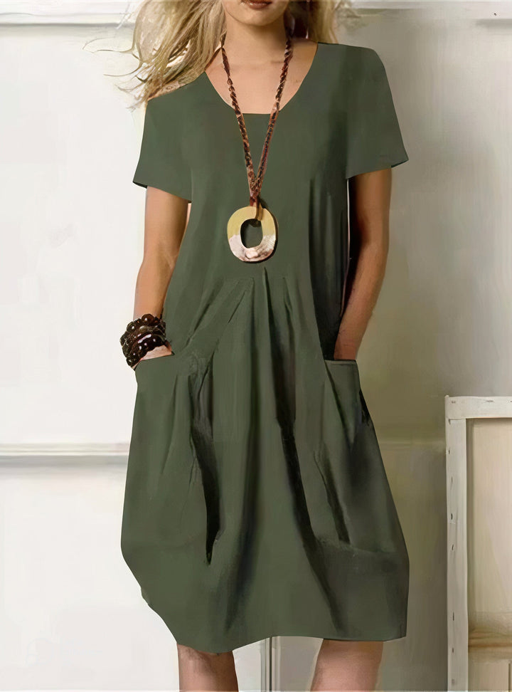 Levoire | Robe A-Line Avec Poches Pour - Femmes - Midi Vert