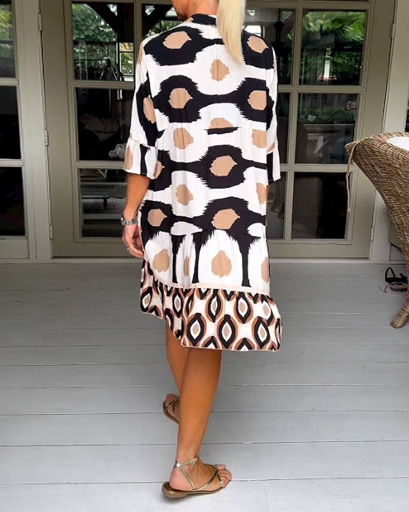 Levoire | Robe D'Été Midi Décontractée En A Avec Motif