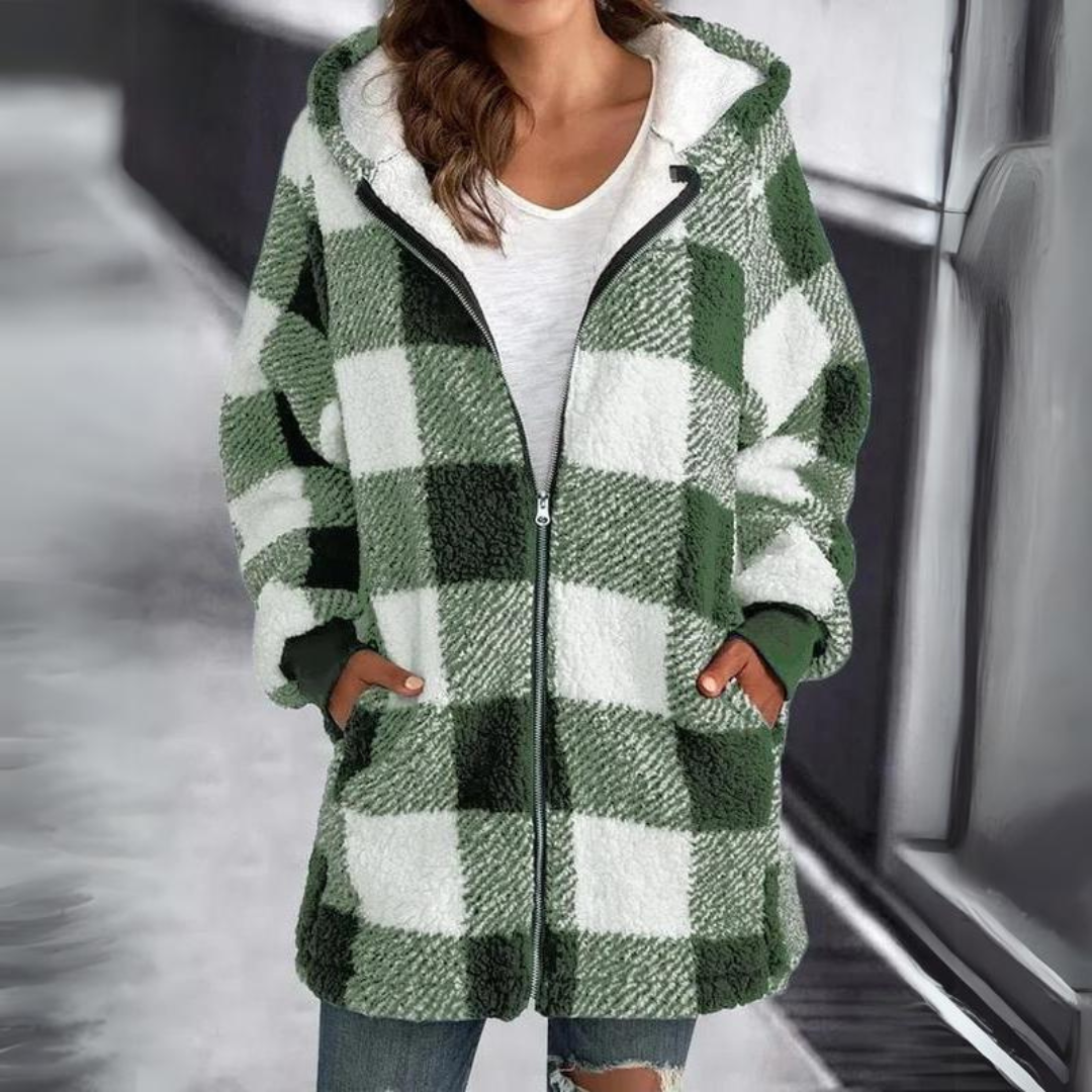 Levoire | Hoodie Surdimensionné Avec Doublure En Fausse Fourrure Pour Femmes Vert