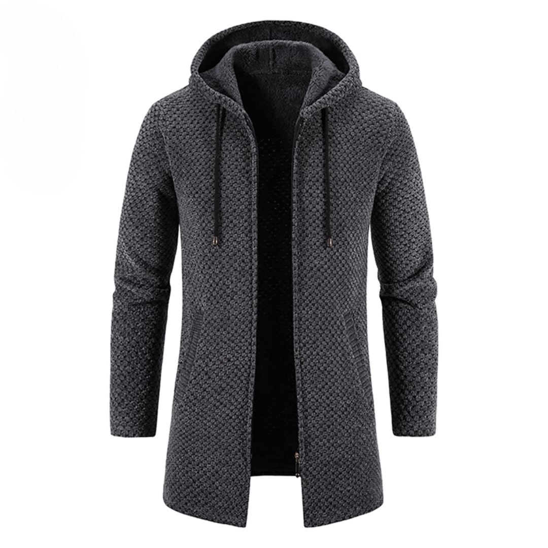 Levoire | Sweat À Capuche À Manches Longues Pull Tricoté Avec Poches Gris