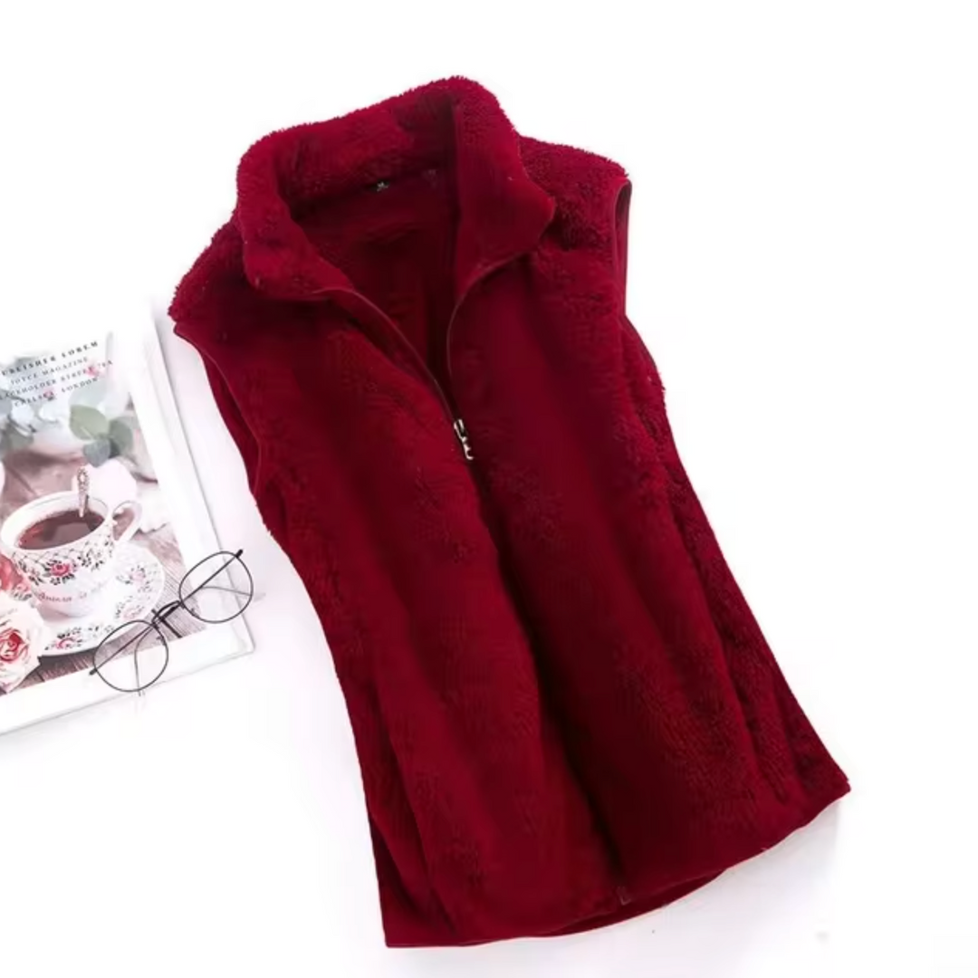 Levoire | Gilet Confortable Pour Femmes Pour Les Jours Froids Vin Rouge