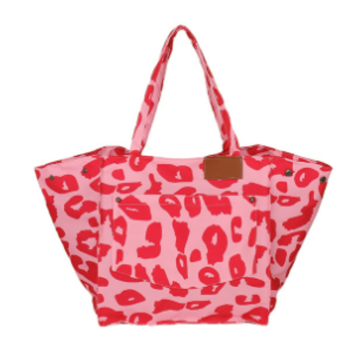 Levoire | Sac de voyage pour femmes léopard grand Rose