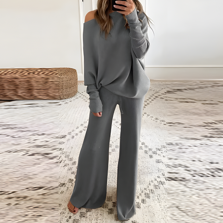 Levoire | Ensemble De Pull Décontracté À Deux Pièces Gris