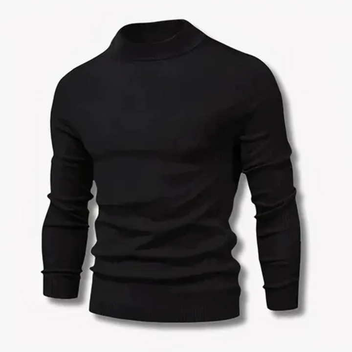 Levoire | Pull-over à col roulé Warmen pour hommes Noir