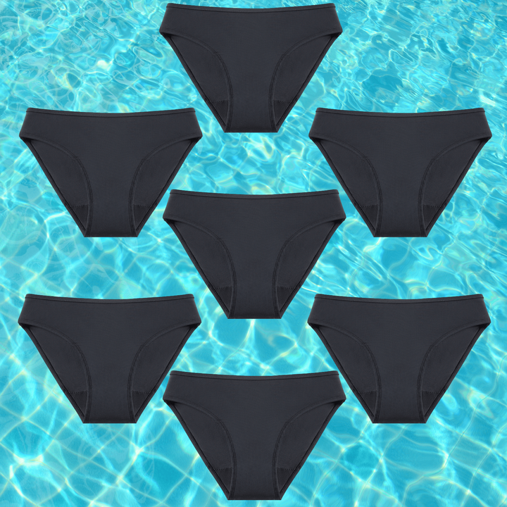 Levoire | Femmes Slip de bikini menstruel Lingerie féminine Vêtements de bain 7 pièces