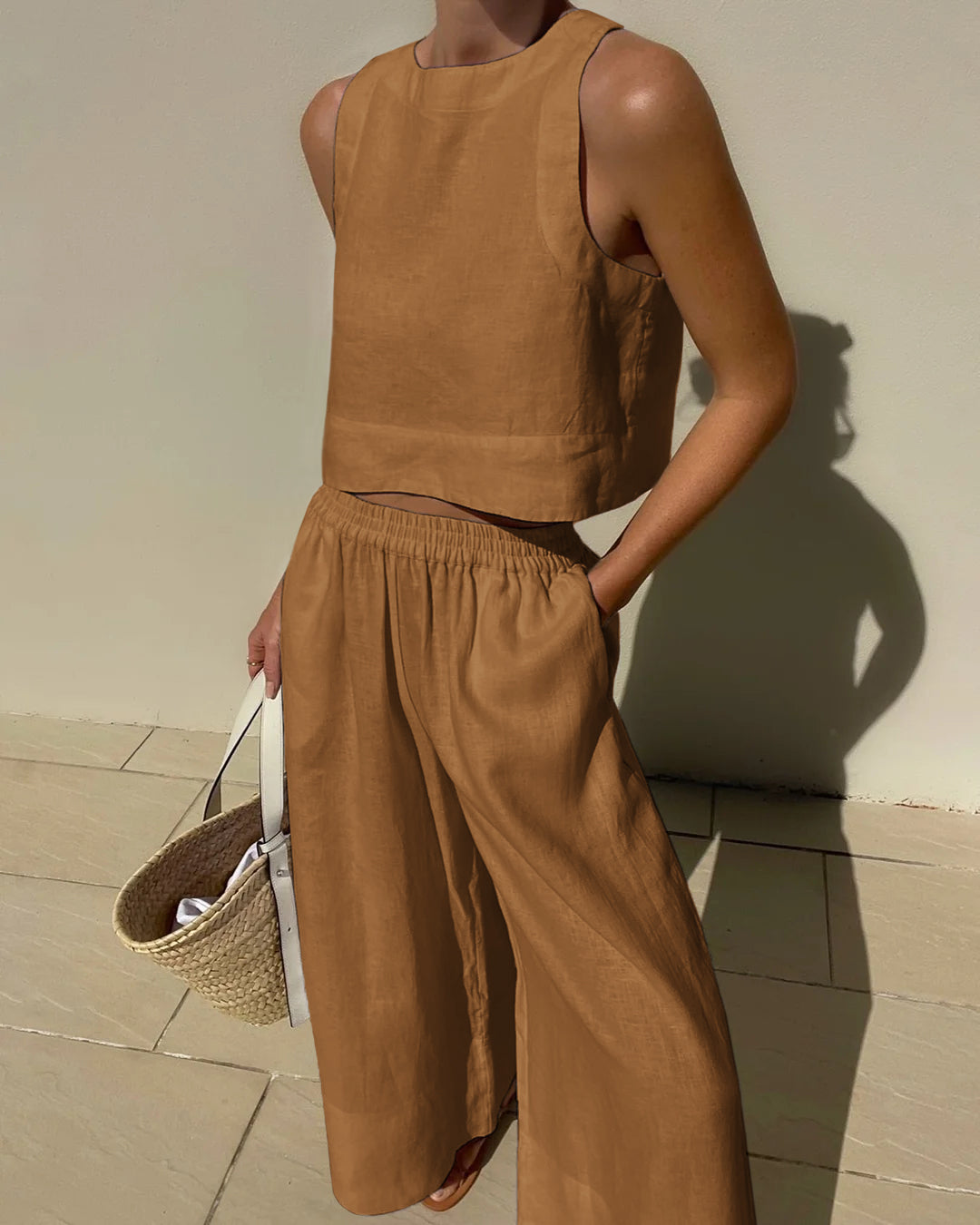 Levoire | Ensemble En Lin Avec Un Confort Naturel vert olive