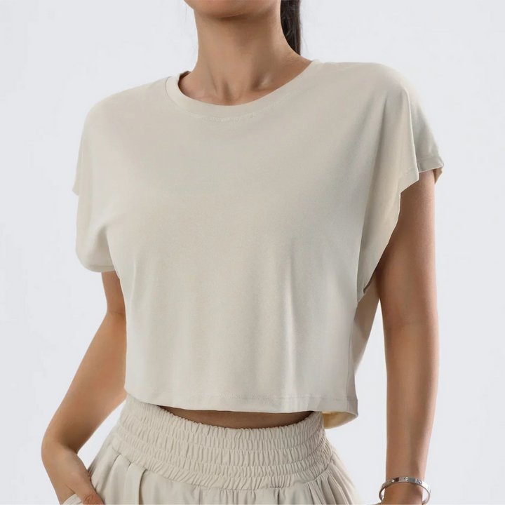 Levoire | Blouse Manches Courtes FR Femmes Pour LT Beige