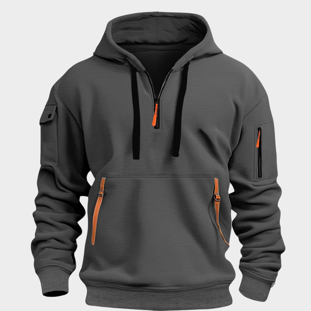 Levoire | Veste À Capuche Confortable Premium De Qualité Gris foncé