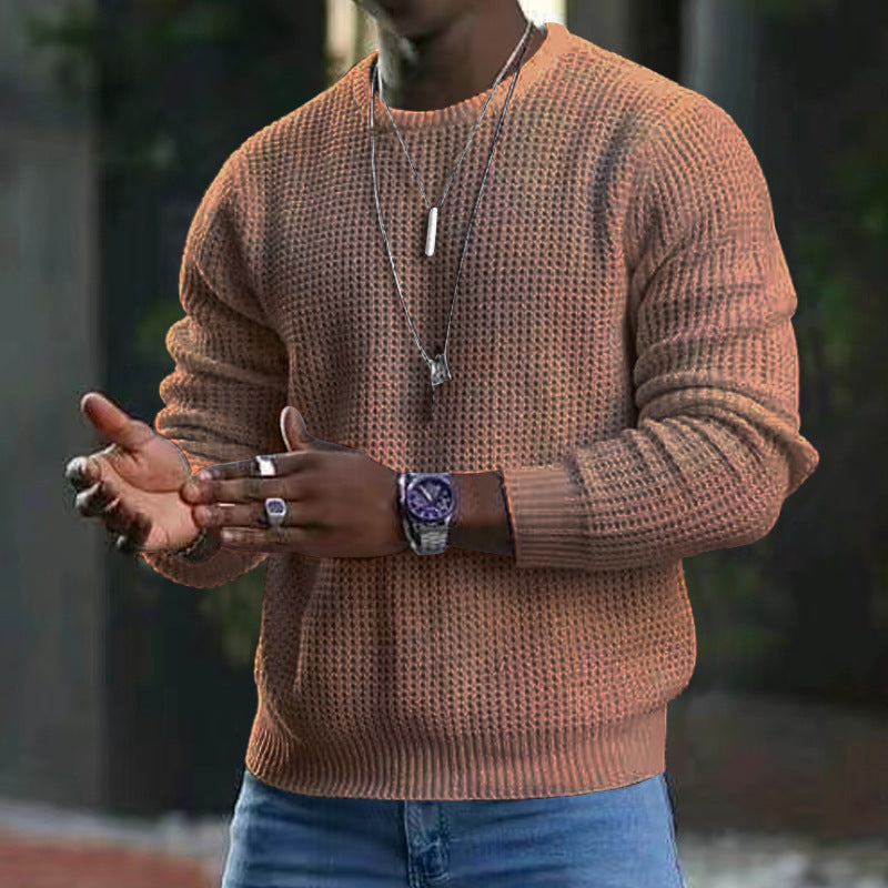 Levoire | Col Rond Pull Minimaliste Classe Pour Chaque Jour Khaki
