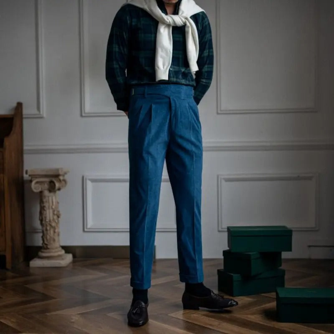 Levoire | Pantalon Chic Pour Hommes Bleu