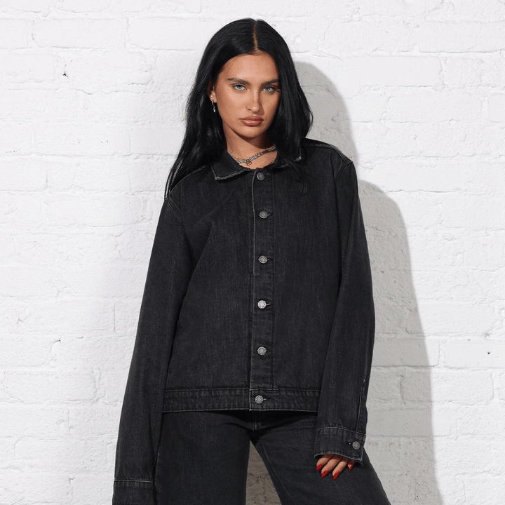 Levoire | Veste En Jean Classique Pour Femmes Noir