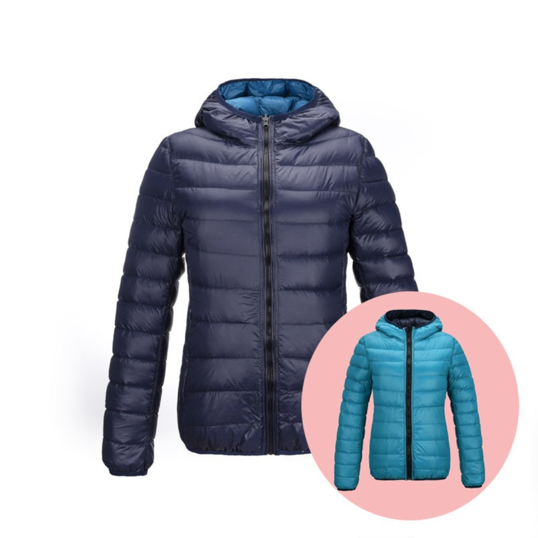 Levoire | Veste réversible en duvet pour femmes Bleu & Marine