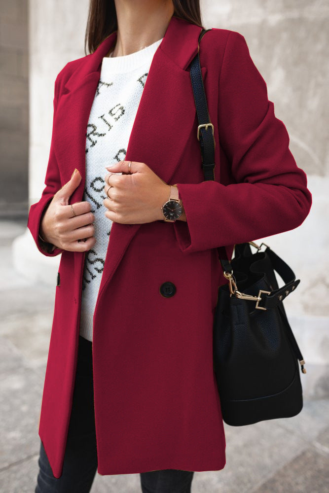 Levoire | Veste Élégante avec Revers Rot
