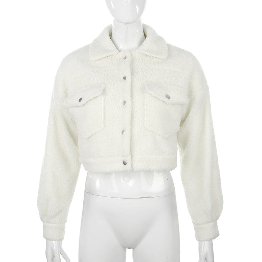 Levoire | Veste en laine courte pour femmes blanche