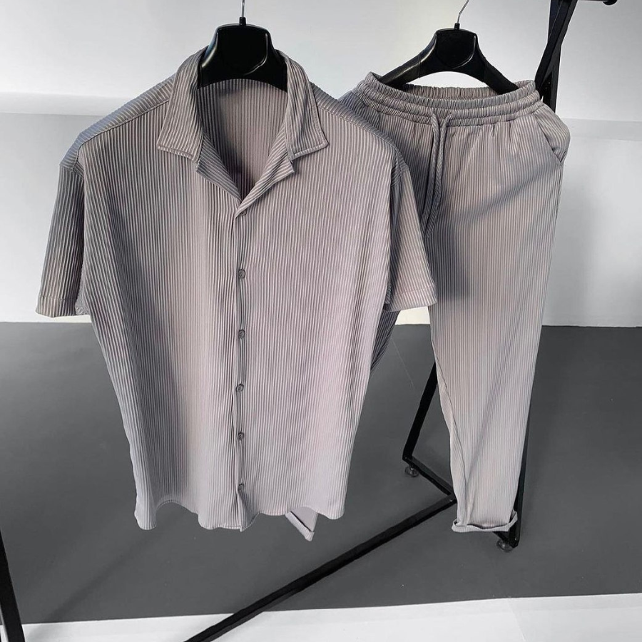 Levoire | Grande Taille Hommes Ensemble Gris