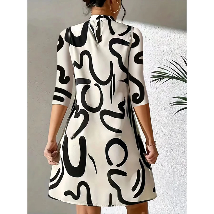 Levoire | Robe Mini Imprimée 3/4 Manches Pour Femmes