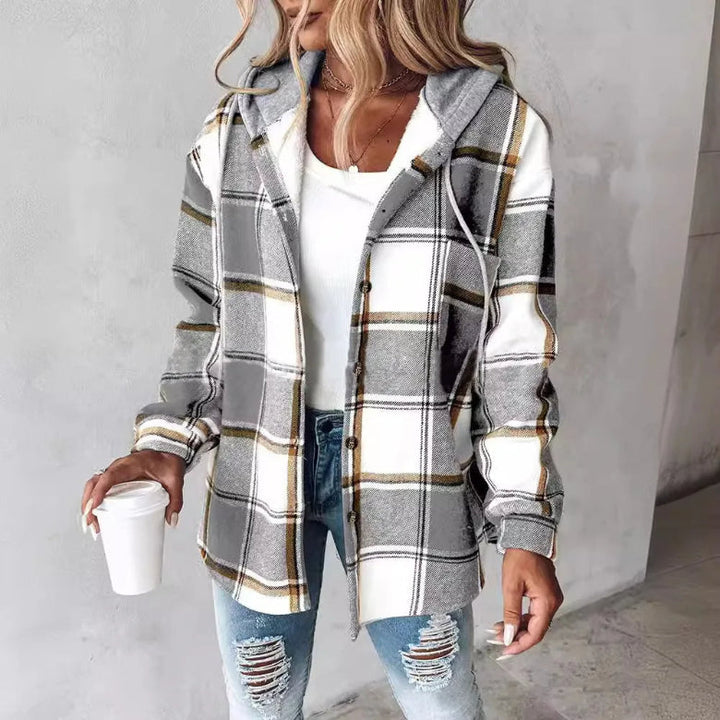 Levoire | Veste à Capuche À Motifs Pour Femmes Gris