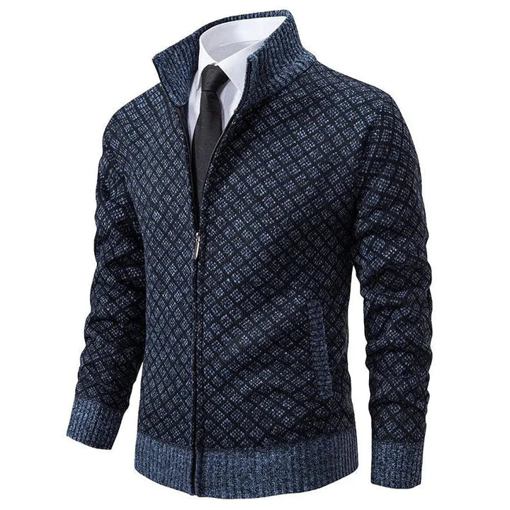 Levoire | Sweatshirt Pour Hommes Avec Ouverture Zippée Pratique Bleu