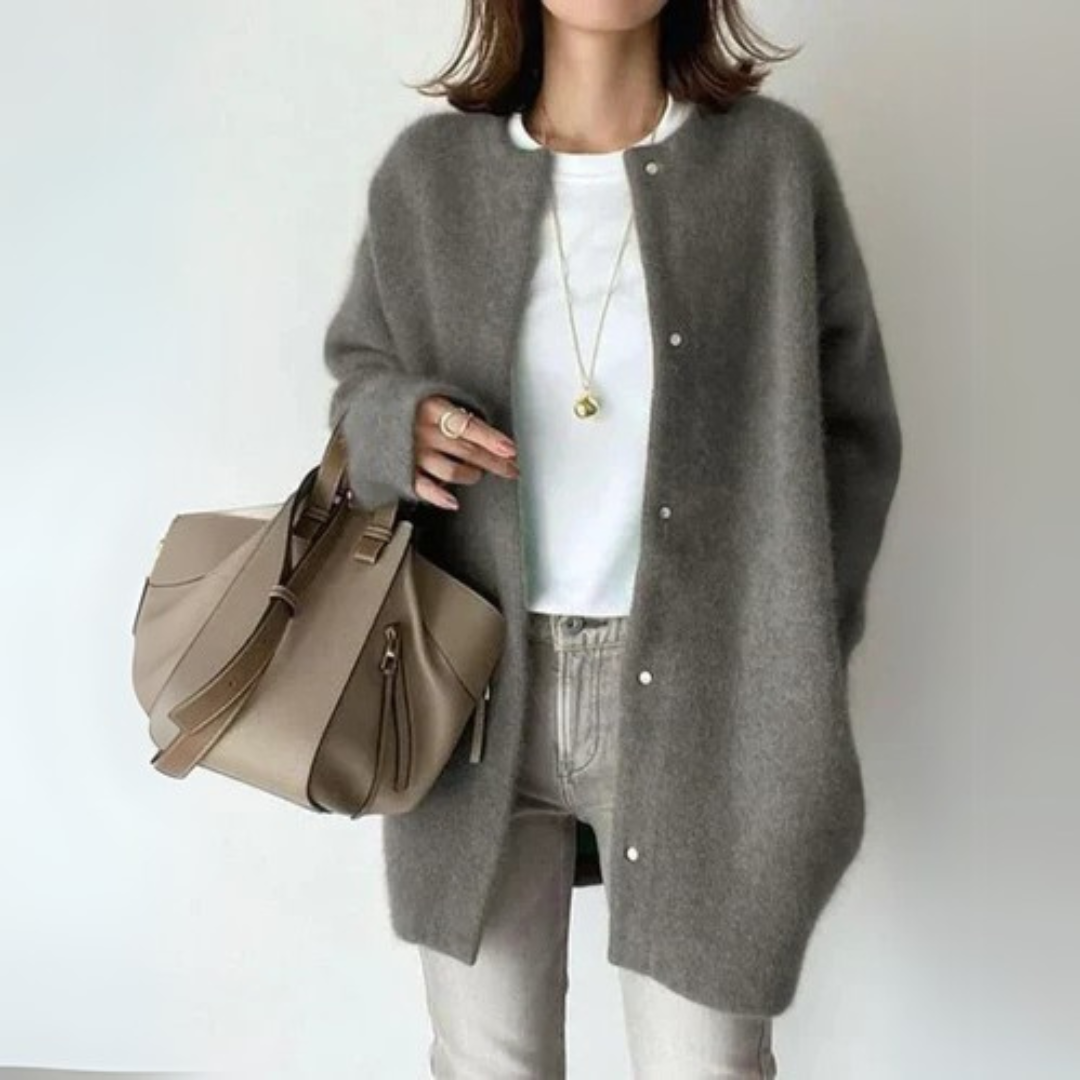 Levoire | Gilet en tricot élégant pour femmes Gris