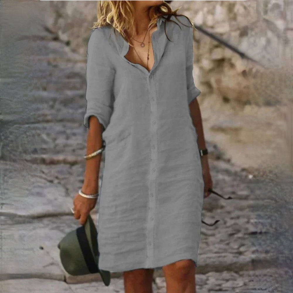 Levoire | Robe De Loisirs Élégante Gris