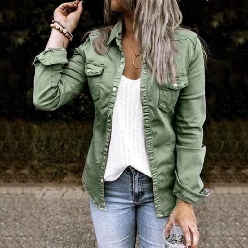 Levoire | Veste En Jean Pour Femmes Vert
