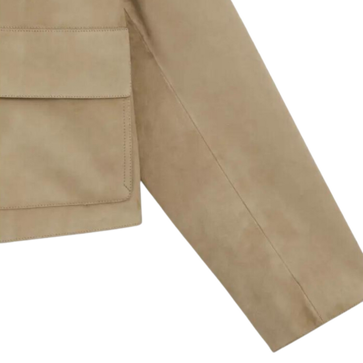 Levoire | Beige Blouson En Cuir