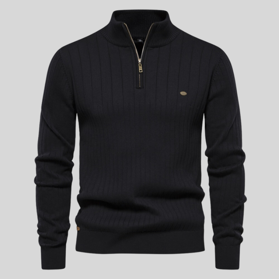 Levoire | Pull à fermeture éclair thermique pour hommes Noir