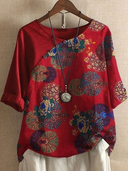 Levoire | Blouse Élégante À Manches Courtes Pour Toutes Les Occasions Rot