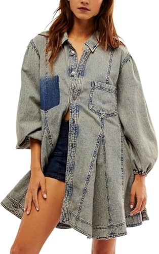 Levoire | Robe Longue Avec Des Manches Bouffantes Pour Femmes bleu ciel